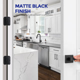 Ravinte Door Hinges 3 ½"x 3 ½" Door Hardware Controls Rounded 5/8" Radius Corners Interior Door Hinges, Steel Bifold Residential Standard  Hinges 3.8" for Interior Doors.