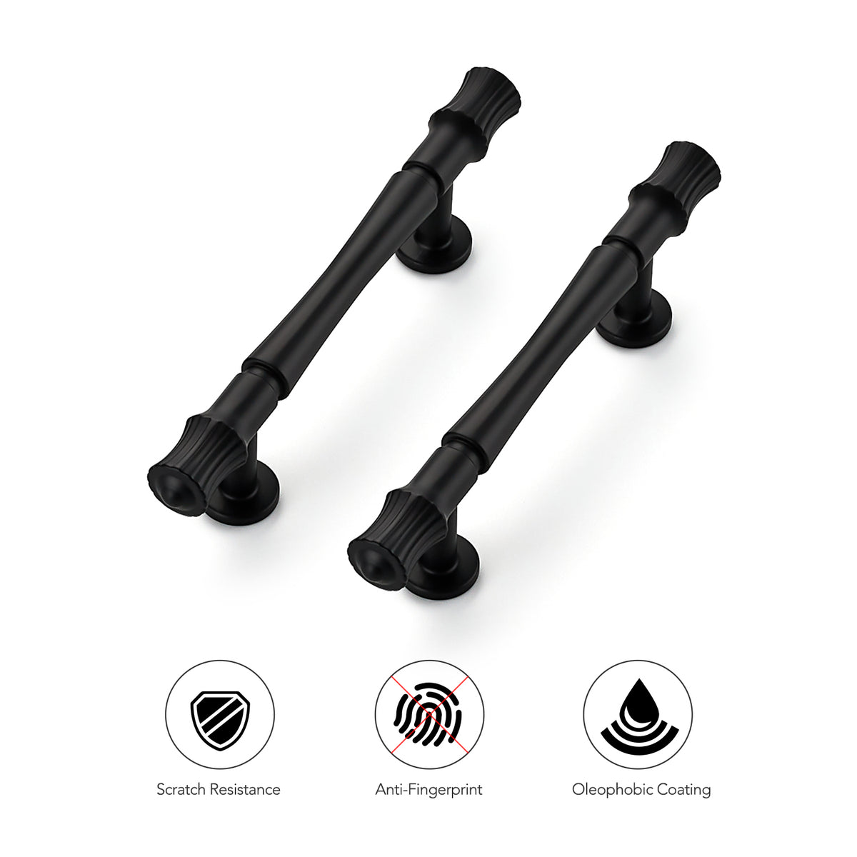 Ravinte Solid Matte Black Zinc Kitchen Cabinet Handles| Zinc Alloy, Screws Included, T-bar Shape, Deep-Thread Firm Base, Drawer Pulls, Cupboard Hardware, for Dresser Drawer Pulls