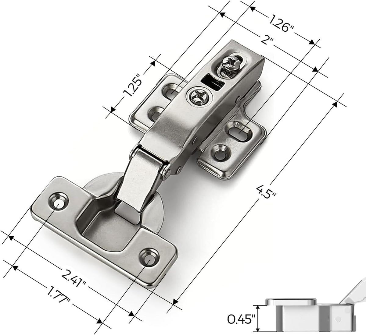 European Kitchen Cabinet Hinges Soft Close Cabinet Door Hinges Heavy-Duty Frameless Adjustable Concealed Cabinet Cup Hinge