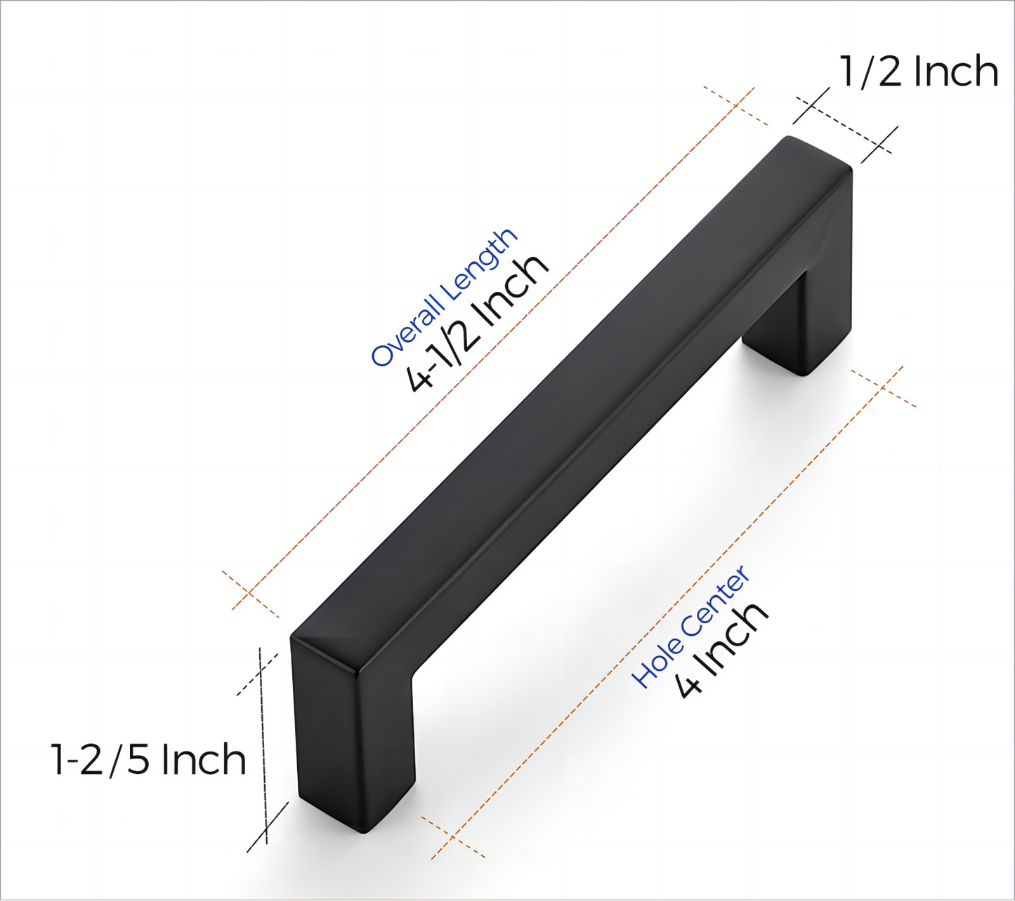 Ravinte Kitchen Square Cabinet Handles Matte Black Cabinet Pulls Black Drawer Pulls Kitchen Cabinet Hardware Kitchen Handles for Cabinets Cupboard Handles Drawer Handles