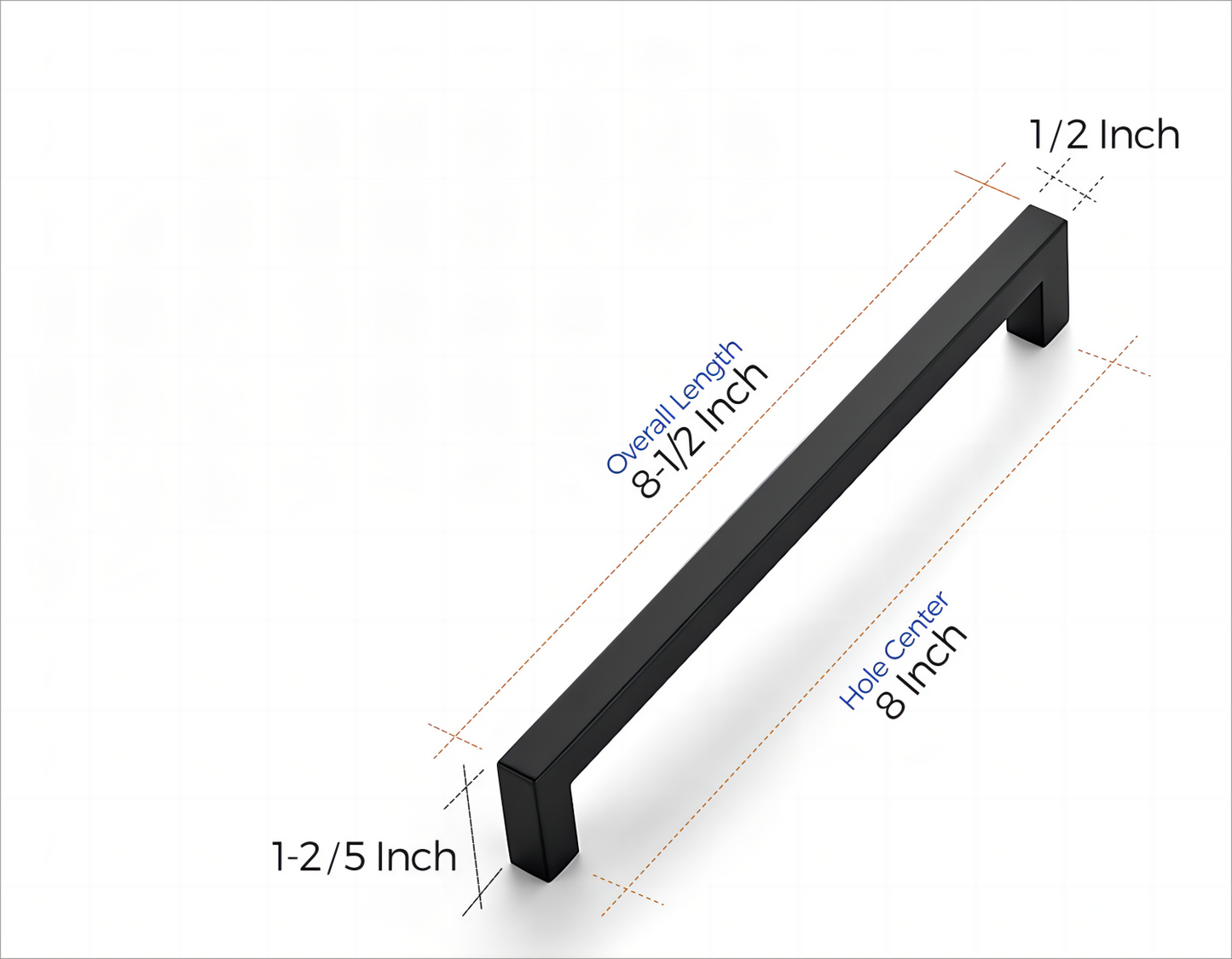 Ravinte Kitchen Square Cabinet Handles Matte Black Cabinet Pulls Black Drawer Pulls Kitchen Cabinet Hardware Kitchen Handles for Cabinets Cupboard Handles Drawer Handles