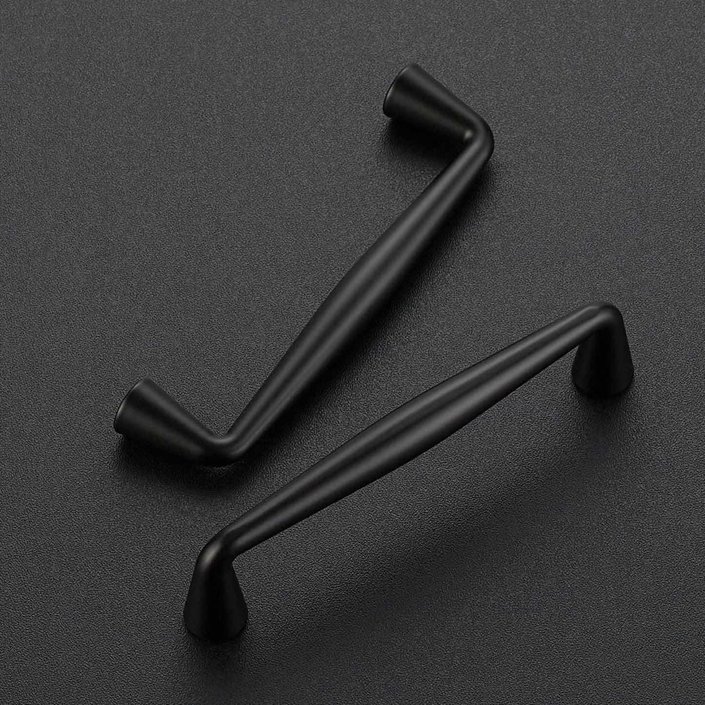Ravinte Matte Black Cabinet Handles Solid Handles, Zinc Alloy Pull Feel, Modern style, Drawer Pulls, Easy Installation, Screws Included, For Cupboards, Dressers, Cabinets