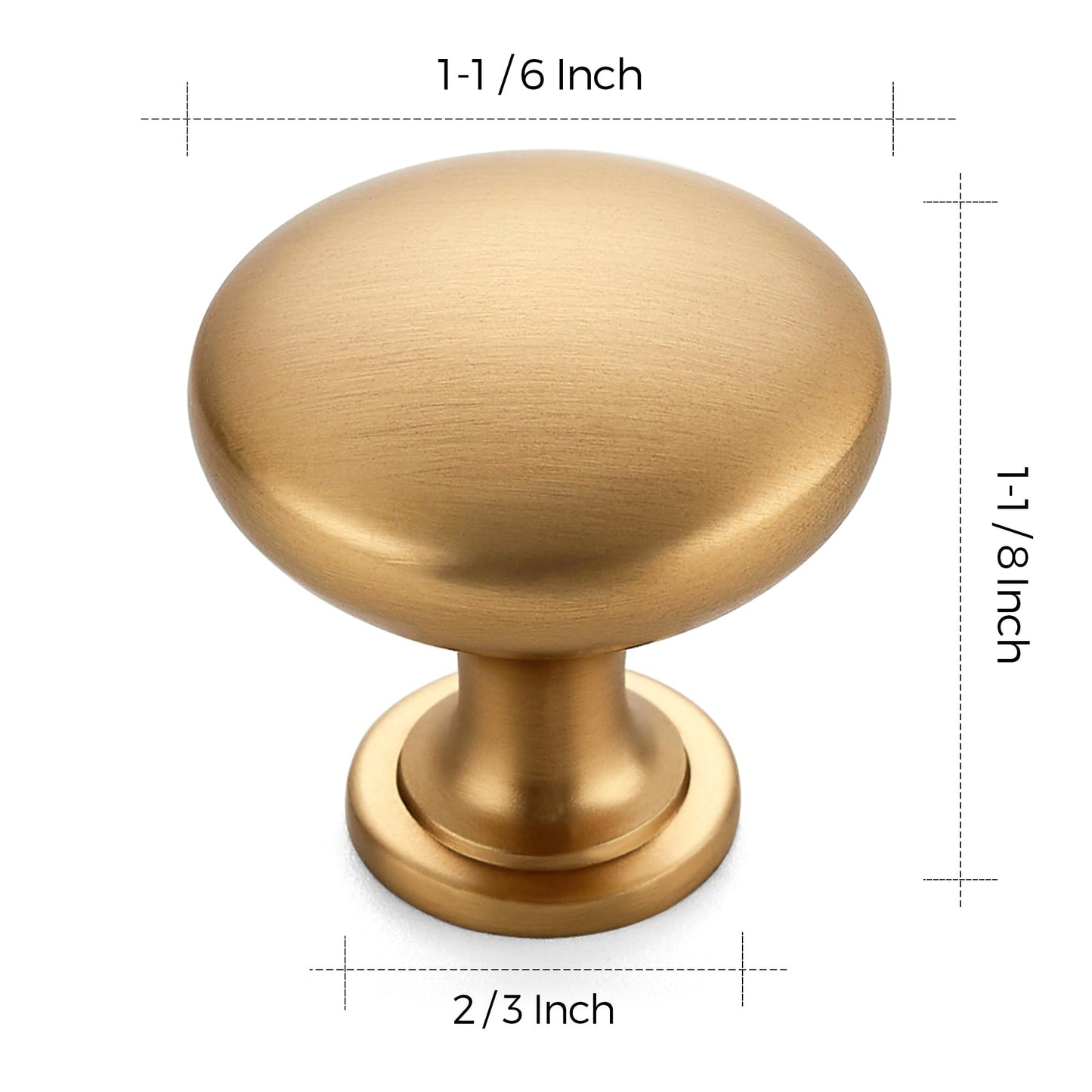 Ravinte Champagne Bronze Cabinet Knobs, Zinc Knobs Drawer Pulls, 50 Pack, Round Knob Shape, Smooth Pull Grip, Kitchen Cabinet Update, For Dressers, Drawers, Cabinet Doors, Furniture Hardware Projects