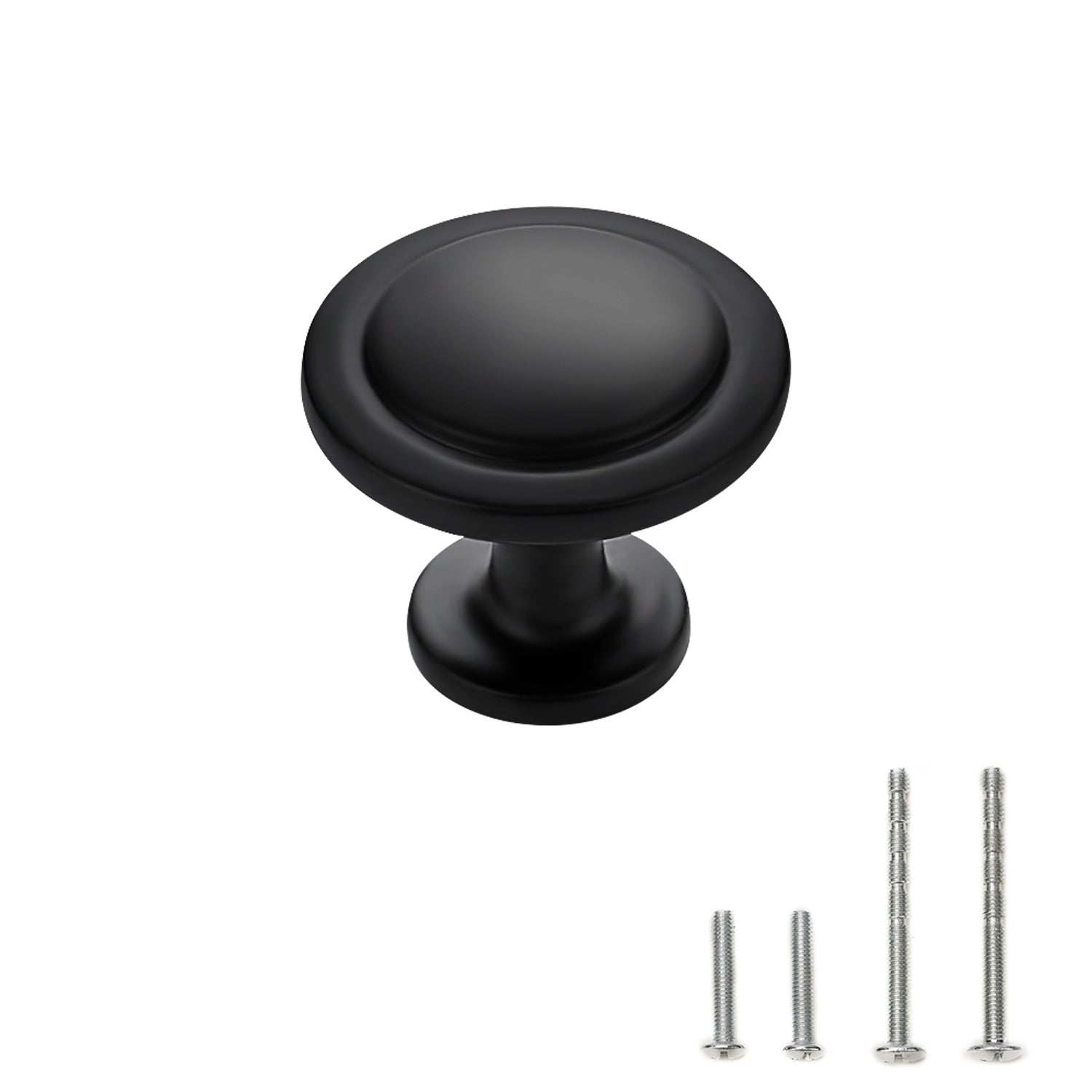 Ravinte 10 Pack 1-1/4 inch Kitchen Cabinet Knobs Drawer Knobs Dresser Knobs Matte Black Zinc Knobs Drawer Pulls Door Knobs Dresser Drawer Handles