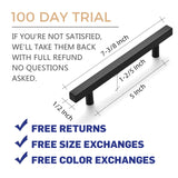 Ravinte 7.38'' Square Cabinet Pulls Matte Black Stainless Steel Kitchen Drawer Pulls Cabinet Handles 7-3/8”Length,5” Hole Center…