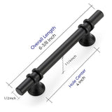 Ravinte  Cabinet Pulls Kitchen Cupboard Handles with Round Base Matte Black Drawer Pulls Cabinet Handles