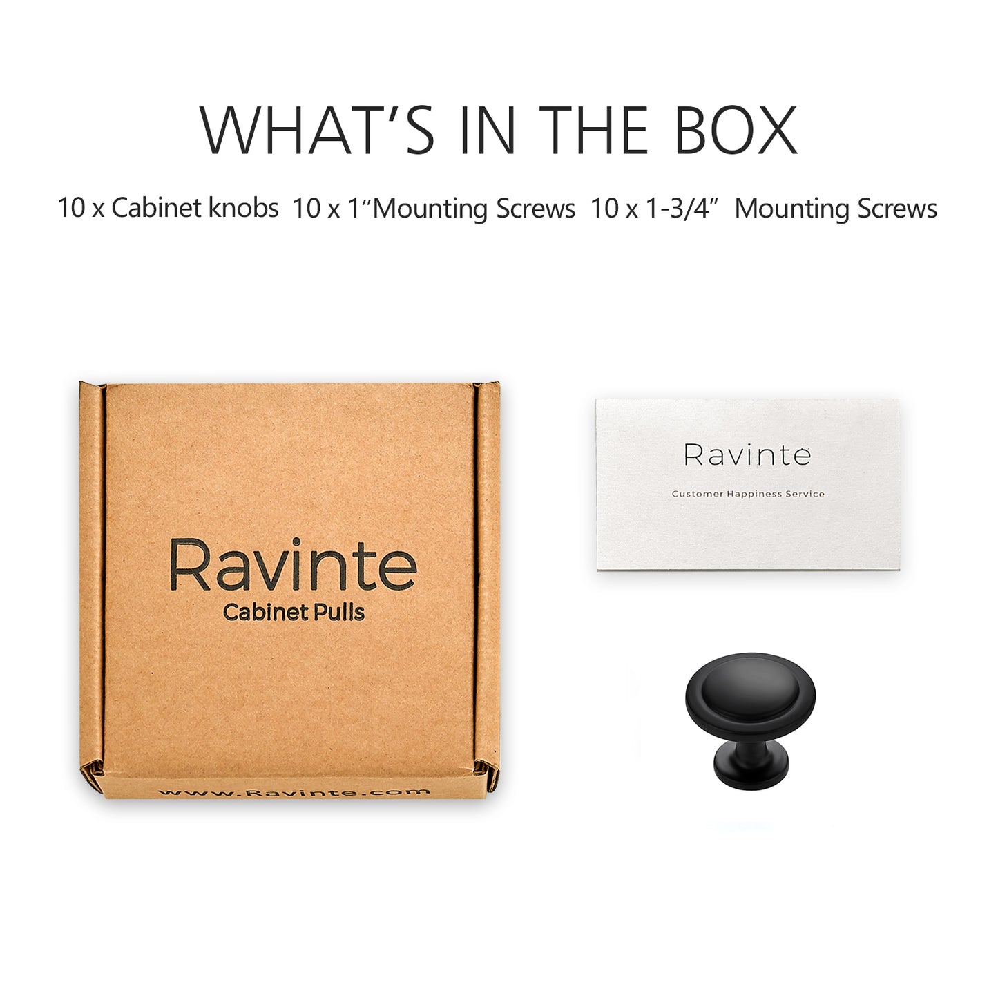 Ravinte 10 Pack 1-1/4 inch Kitchen Cabinet Knobs Drawer Knobs Dresser Knobs Matte Black Zinc Knobs Drawer Pulls Door Knobs Dresser Drawer Handles Knobs for Dresser Drawers