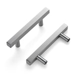 Ravinte 5 inch Square Cabinet Pulls Matte Black Stainless Steel Kitchen Drawer Pulls Cabinet Handles 5”Length, 3” Hole Center