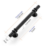 Ravinte  Cabinet Pulls Kitchen Cupboard Handles with Round Base Matte Black Drawer Pulls Cabinet Handles