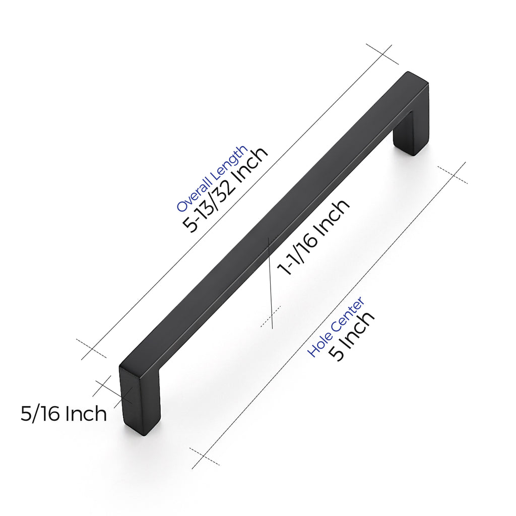Ravinte Matte Black Cabinet Pulls Slim Kitchen Cabinet Handles Drawer