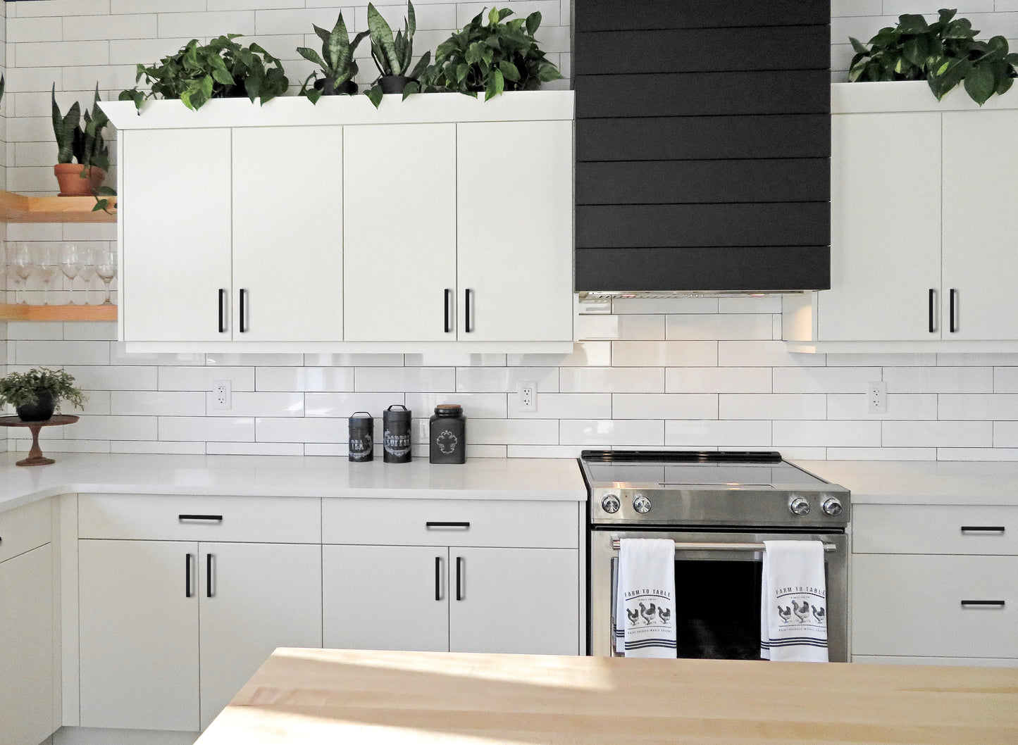 Ravinte Kitchen Square Cabinet Handles Matte Black Cabinet Pulls Black Drawer Pulls Kitchen Cabinet Hardware Kitchen Handles for Cabinets Cupboard Handles Drawer Handles