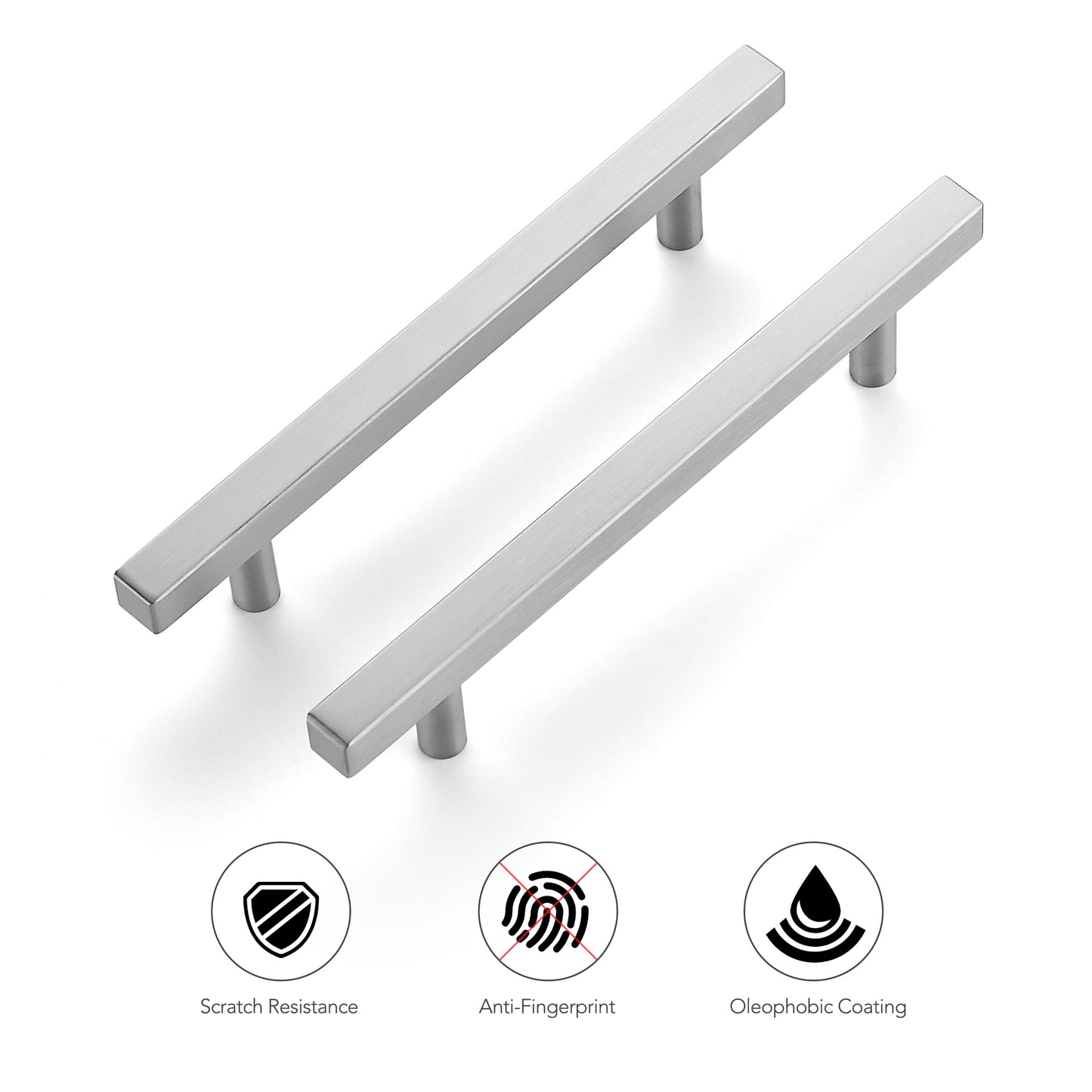 Ravinte 7.38'' Square Cabinet Pulls Matte Black Stainless Steel Kitchen Drawer Pulls Cabinet Handles 7-3/8”Length,5” Hole Center…