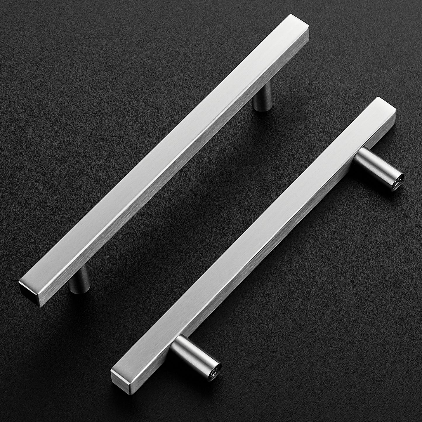 Ravinte 7.38'' Square Cabinet Pulls Matte Black Stainless Steel Kitchen Drawer Pulls Cabinet Handles 7-3/8”Length,5” Hole Center…