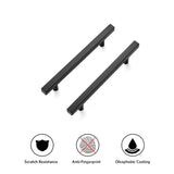 Ravinte 7.38'' Square Cabinet Pulls Matte Black Stainless Steel Kitchen Drawer Pulls Cabinet Handles 7-3/8”Length,5” Hole Center…