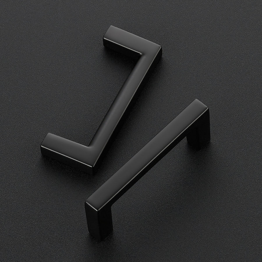 Ravinte Black Cabinet Handles 10 Pack 8 Inch Matte Black Square Cabinet