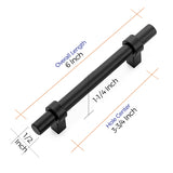 Ravinte  Cabinet Pulls Matte Black Kitchen Cabinet Hardware Cupboard Handles with Square Base