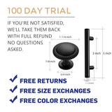 Ravinte 25 Pcs Handles+10Pcs Round Knobs Kitchen Cabinet Handles Matte Black Cabinet Pulls Black Drawer Pulls Kitchen Cabinet Hardware Kitchen Handles for Cabinets Cupboard Handles Drawer Handles