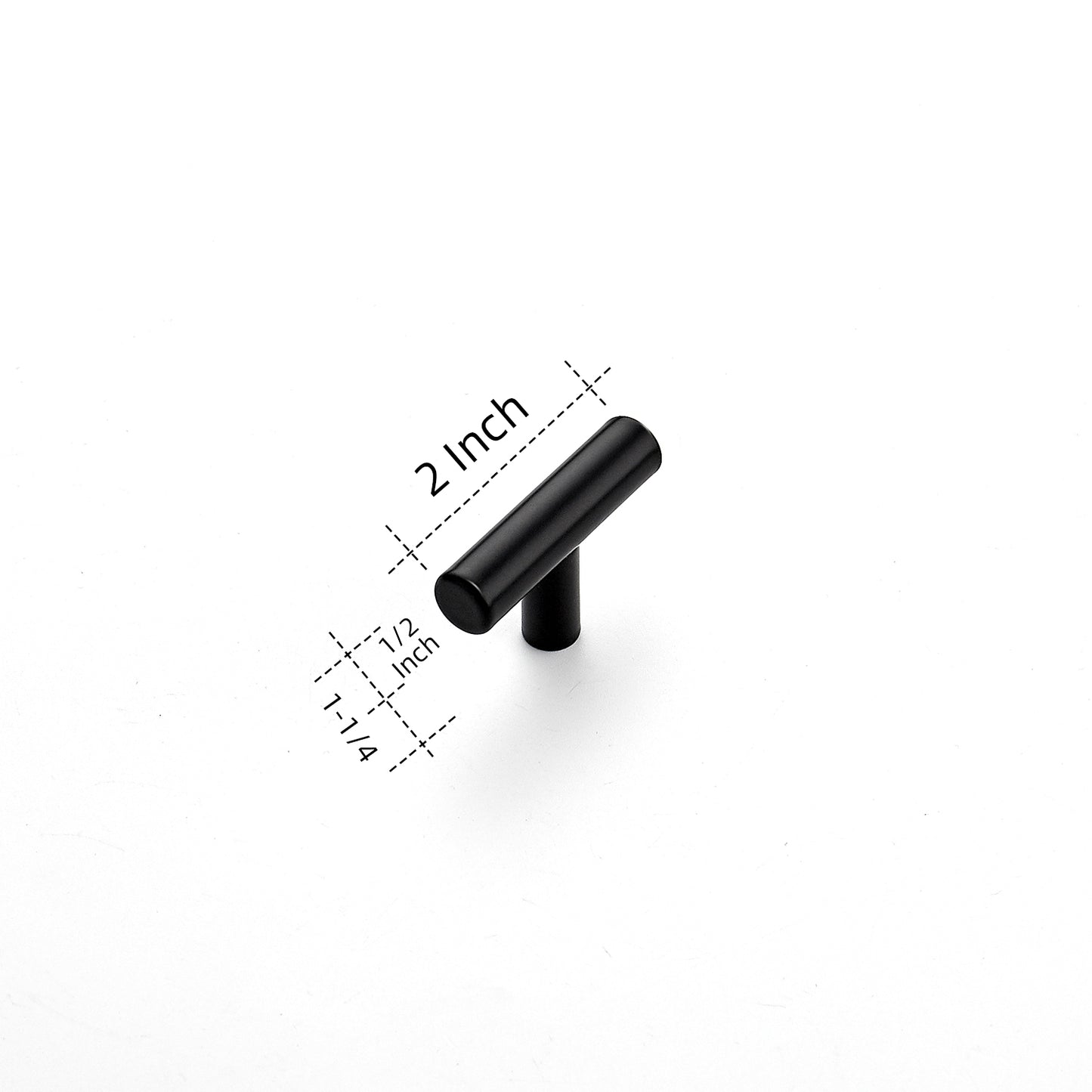 Cabinet Pulls Matte Black Stainless Steel Kitchen Cupboard Handles Cabinet Handles 2"Length, 30-Pack