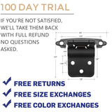Ravinte 3/8" Inset Matte Black & Sastin Nickel Cabinet Hinge,Self Closing Hinges for Kitchen/Bathroom/Furniture Cabinets & Doors,Decorative Cabinet Hardware Kitchen Cabinet Hinges with Door Bumpers