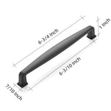 Ravinte Solid 6-1/4 Inch Kitchen Cabinet Handles Matte Black Cabinet Pulls Black Drawer Pulls Kitchen Cabinet Hardware Kitchen Handles for Cabinets Cupboard Handles Drawer Handles