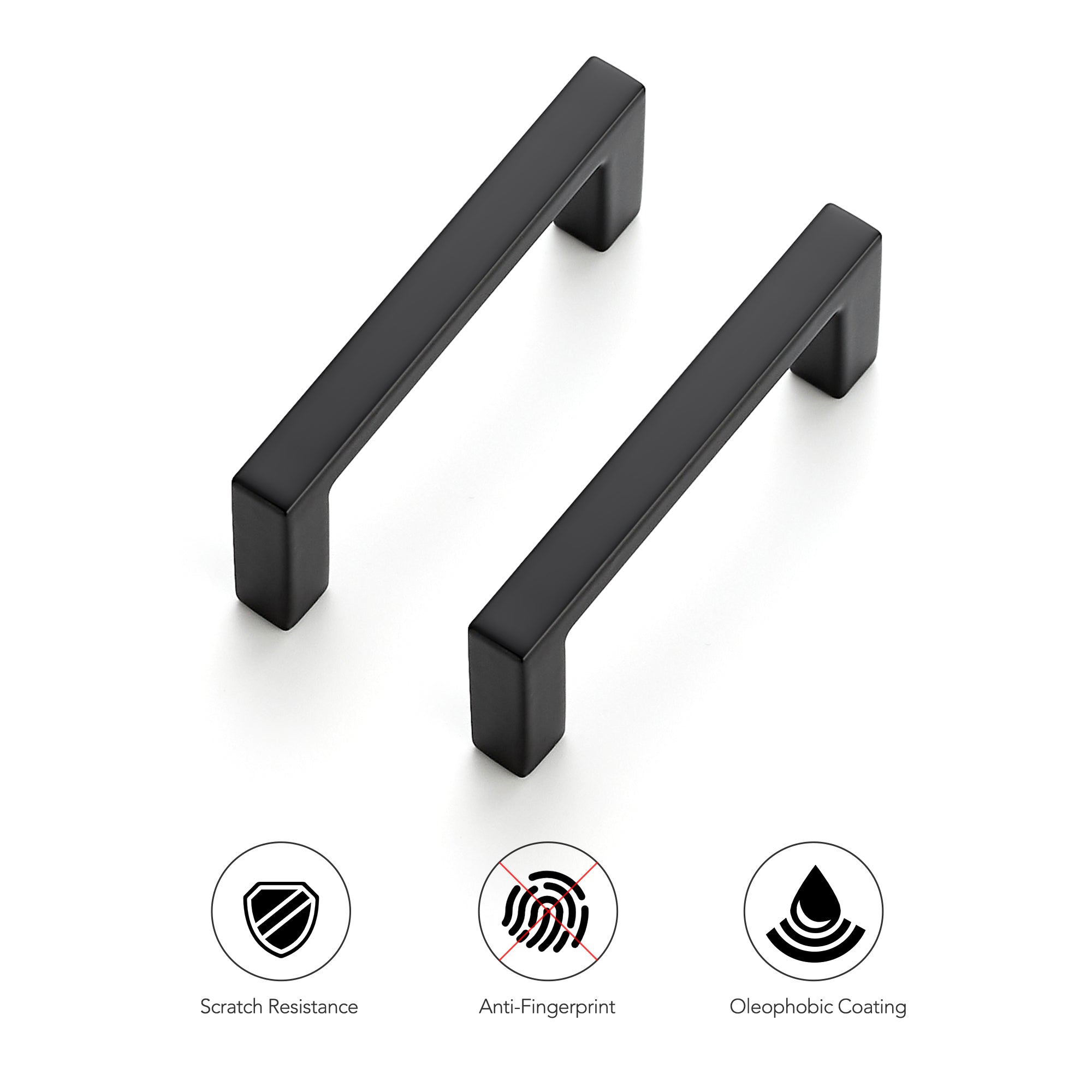 Ravinte Matte Black Cabinet Pulls Slim Kitchen Cabinet Handles Drawer