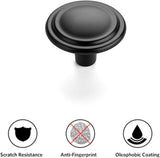 Ravinte 1-1/5 inch Matte Black Zinc Cabinet knobs Kitchen Cabinet Knobs Drawer Knobs Dresser Knobs Drawer Pulls Cabinet Door Knobs Dresser Drawer Handles Knobs for Dresser Drawers…