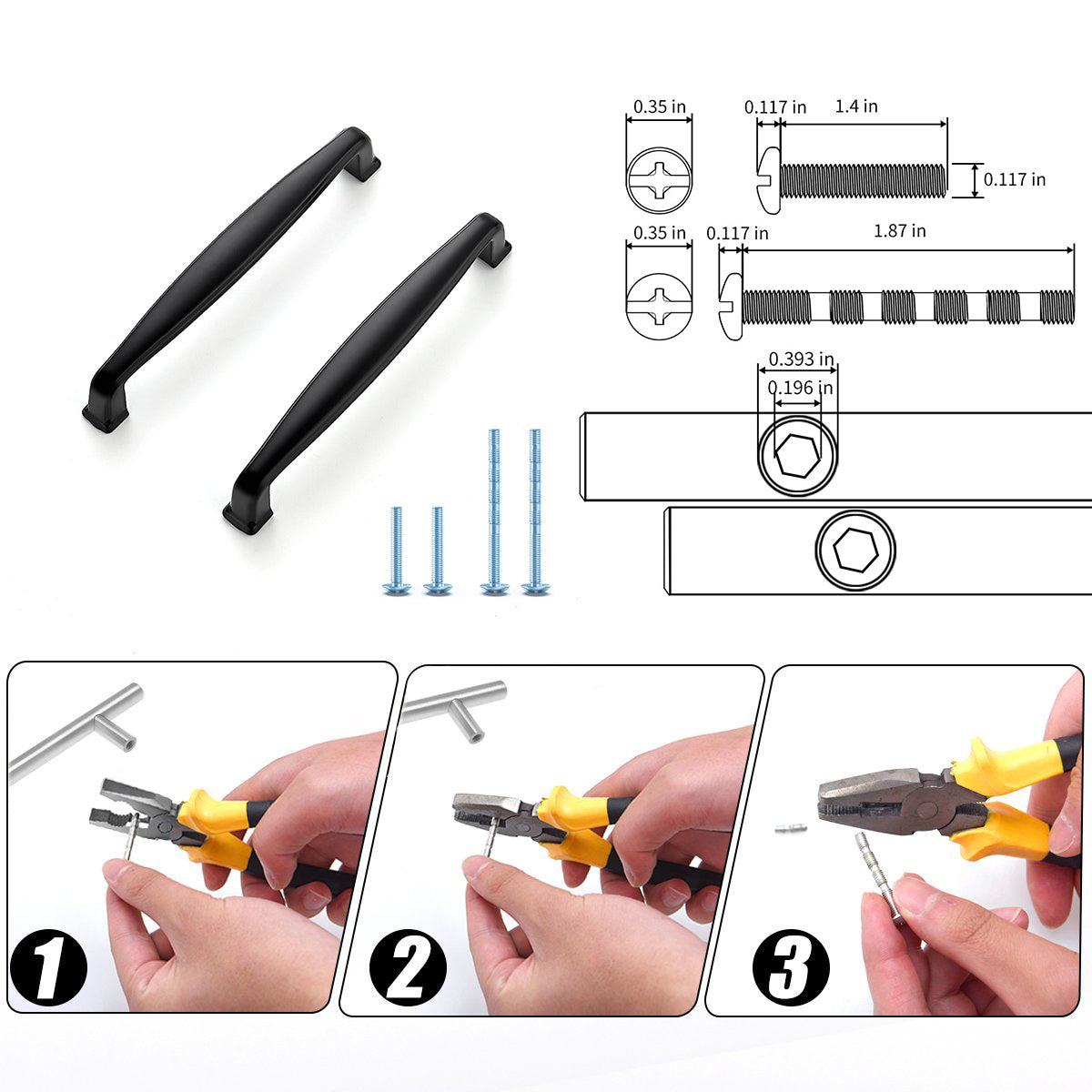 Ravinte 15 Pack 5 Inch Kitchen Cabinet Handles Matte Black Cabinet Pulls Black Drawer Pulls Kitchen Cabinet Hardware Kitchen Handles for Cabinets Cupboard Handles Drawer Handles