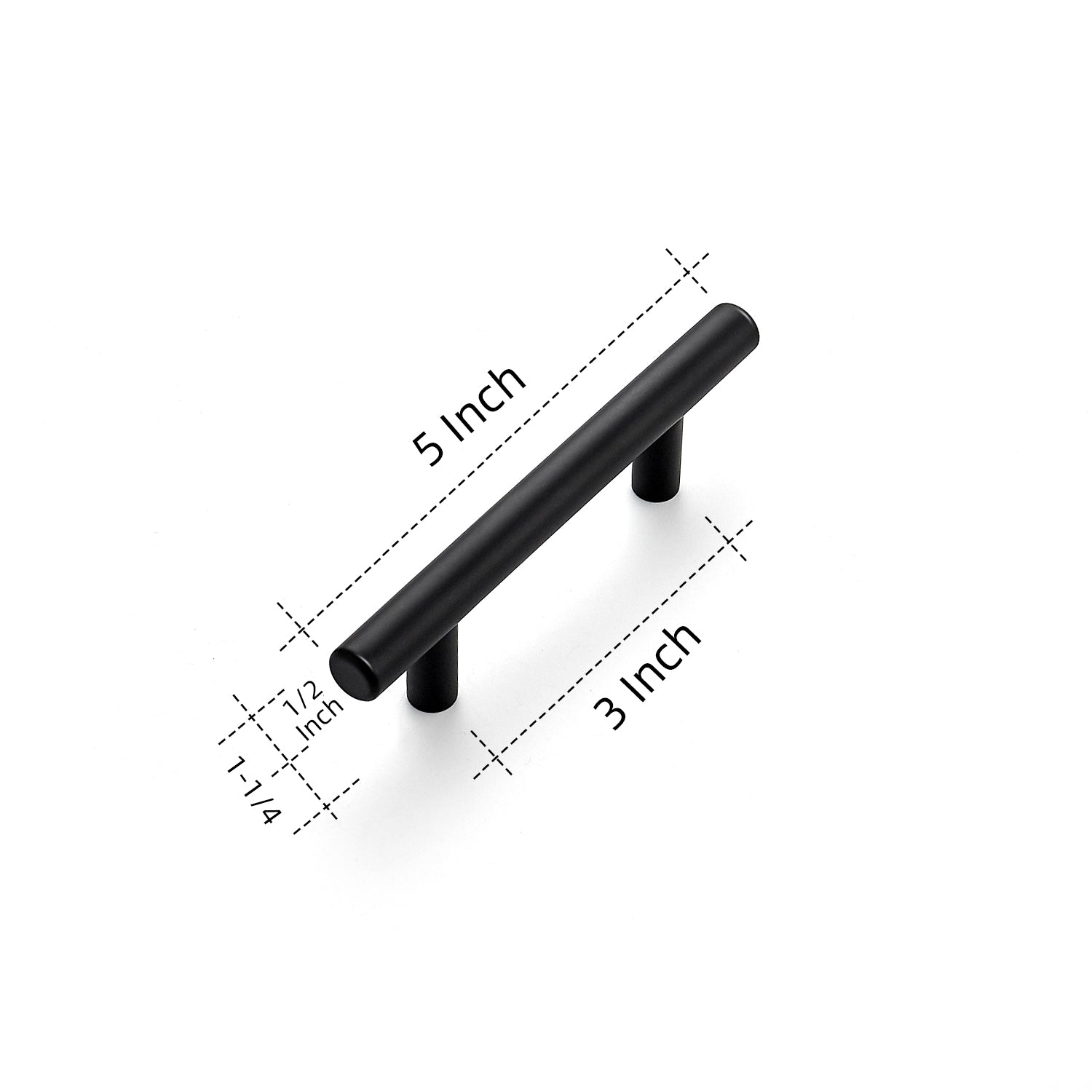 Ravinte US 18 Pack | 5'' Cabinet Pulls Matte Black Stainless Steel Kitchen Drawer Pulls Cabinet Handles 5"Length, 3" Hole Center