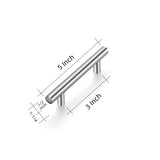 Ravinte 25 Pack 5'' Cabinet Pulls Brushed Nickel Stainless Steel Kitchen Drawer Pulls Cabinet Handles 3" Hole Center