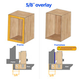 Ravinte Short Arm Cabinet Hinges for 1/2 and 5/8 Inch Overlay Kitchen Cabinet Door 105 Degree Opening Angle Soft Close Concealed Kitchen Cabinet Door Hinges for Face Frame Overlay Cabinet Including Mounting Screws