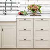 Ravinte Solid 6-1/4 Inch Kitchen Cabinet Handles Matte Black Cabinet P
