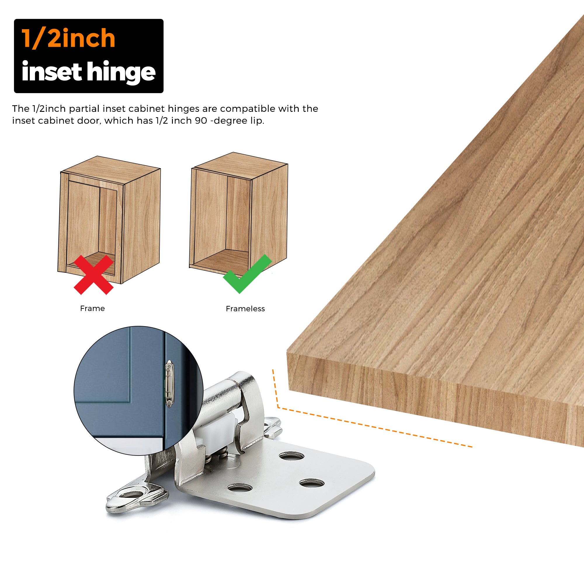 Illustration of Concealed Hinge Kitchen Cabinets