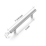 30 Pack 7.38 inch Cabinet Pulls Brushed Nickel Stainless Steel Kitchen Cupboard Handles Cabinet Handles, 5 inch Hole Center