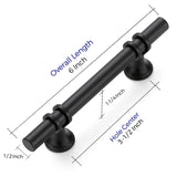 Ravinte  Cabinet Pulls Kitchen Cupboard Handles with Round Base Matte Black Drawer Pulls Cabinet Handles