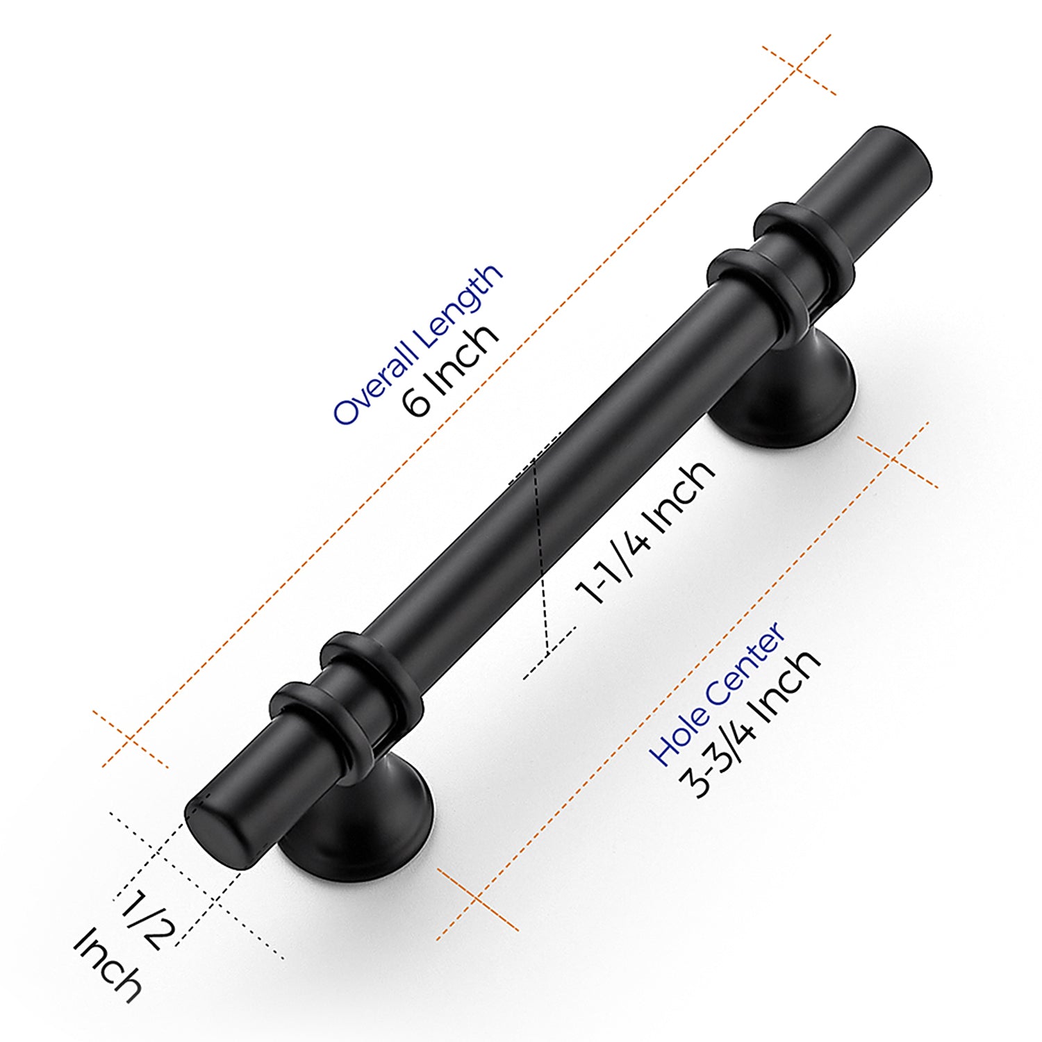 Ravinte Cabinet Pulls Kitchen Cupboard Handles with Round Base Matte B