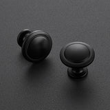 Ravinte 5 Pack 1-1/4 inch Kitchen Cabinet Knobs Drawer Knobs Dresser Knobs Matte Black Zinc Knobs Drawer Pulls Door Knobs Dresser Drawer Handles Knobs for Dresser Drawers