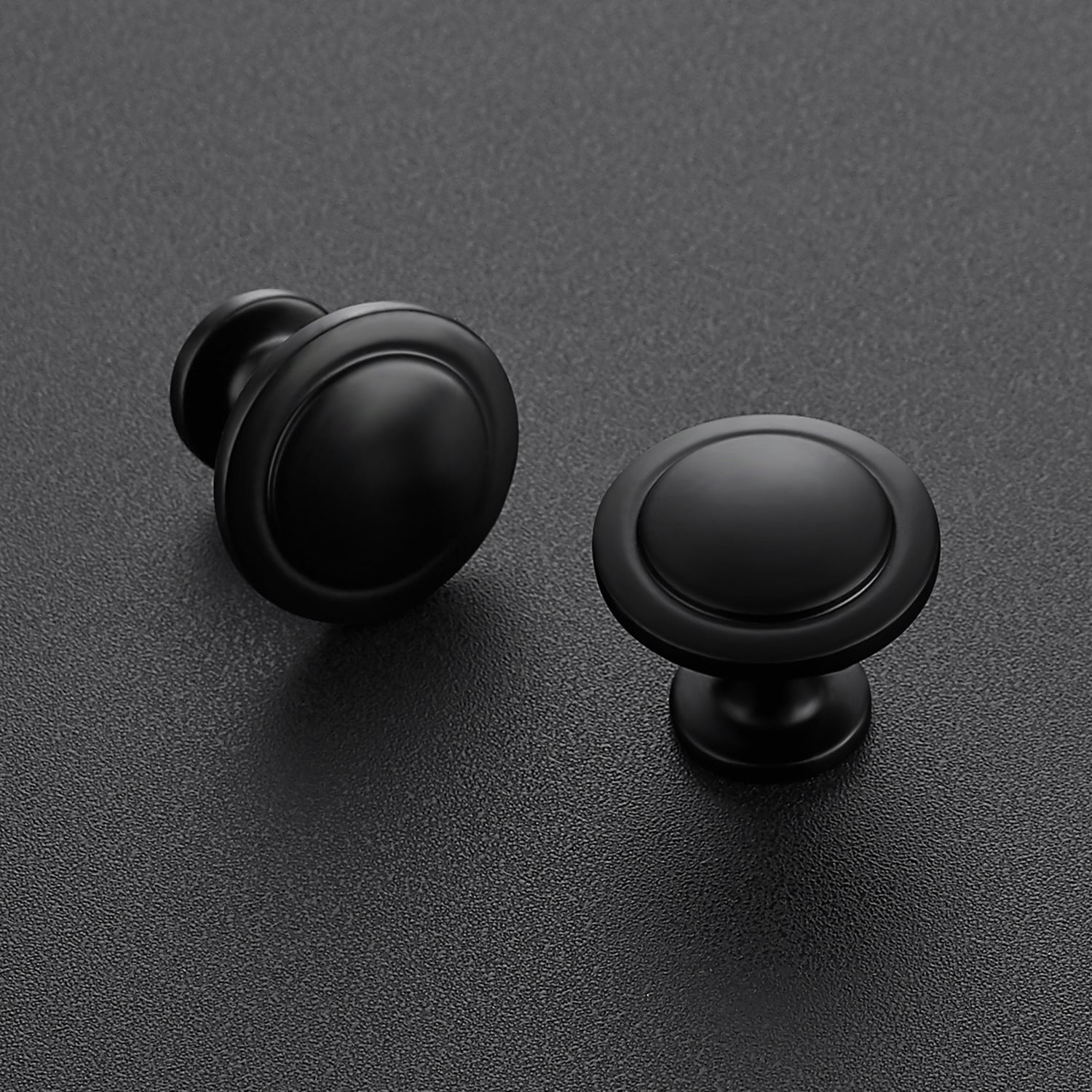 Ravinte 25 Pack 1-1/4 inch Kitchen Cabinet Knobs Drawer Knobs Dresser Knobs Matte Black Zinc Knobs Drawer Pulls Door Knobs Dresser Drawer Handles