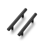 6 Pack | 5'' Cabinet Pulls Matte Black Stainless Steel Kitchen Drawer Pulls Cabinet Handles 5”Length, 3” Hole Center