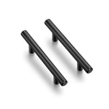 Cabinet Pulls Matte Black Stainless Steel Kitchen Cupboard Handles Cabinet Handles 6"Length, 3.75" Hole Center 10-Pack