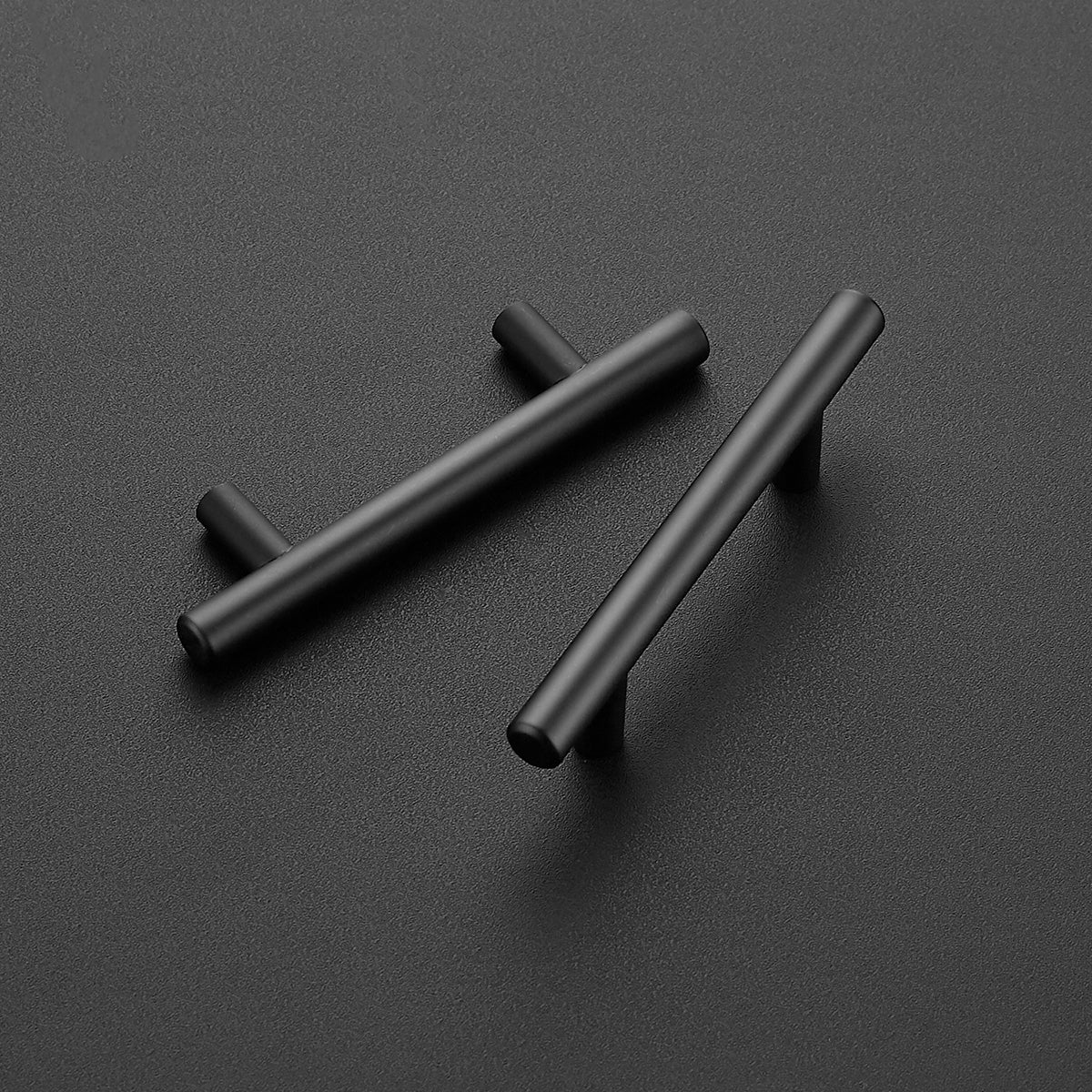 6 Pack | 5'' Cabinet Pulls Matte Black Stainless Steel Kitchen Drawer Pulls Cabinet Handles 5”Length, 3” Hole Center