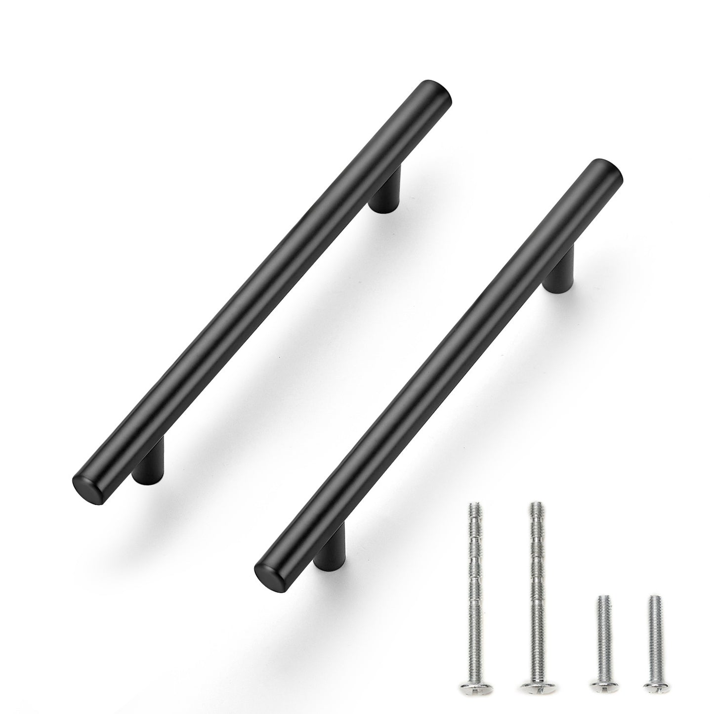 30 Pack 7.38'' Cabinet Pulls Matte Black Stainless Steel Kitchen Cupboard Handles Cabinet Handles 7.38'' Length, 5'' Hole Center