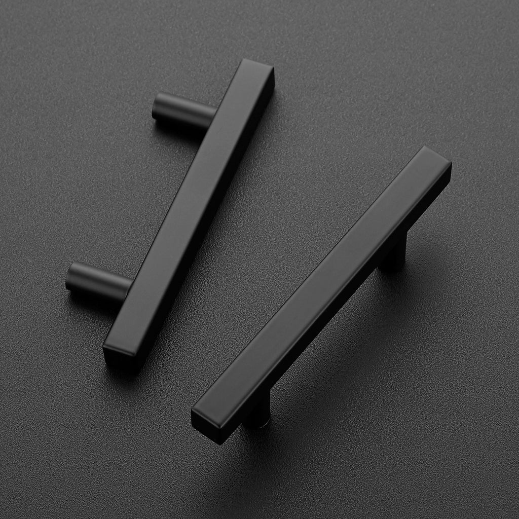 Ravinte 5 inch Square Pulls Matte Black Stainless Steel Kitche