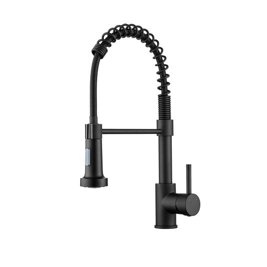 Ravinte Commercial Kitchen Faucet With Sprayer Single Handle Spring Spout Faucets Pull Down Sprayer Solid Brass Kitchen Sink Faucet Farmhouse Kitchen Faucets